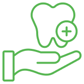 Tooth and hand illustration